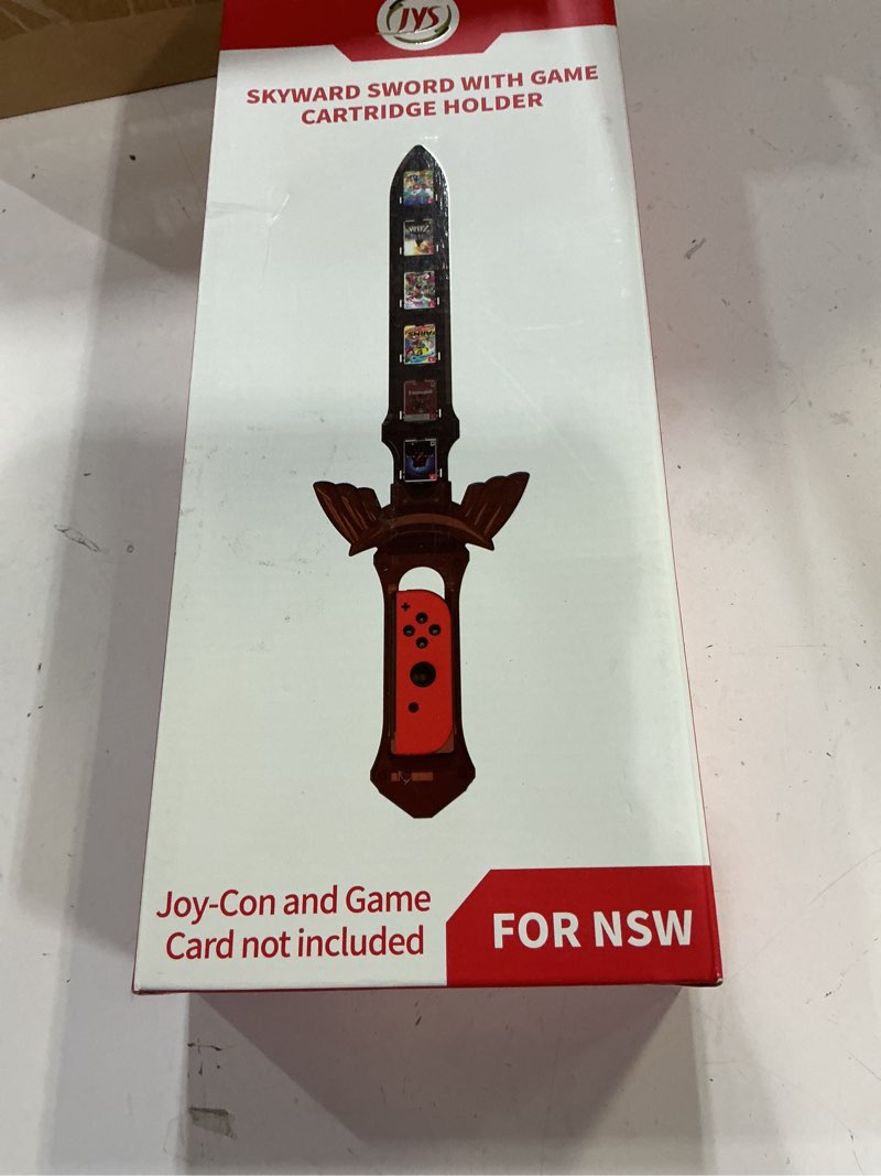Condition photo showing New/Like New for koebshpe sword accessories for nintendo switch, skyward sword accessories for switch sports/legend of zelda: tears of the kingdom/skyward sword hd, with 12 switch game card slots (brown)