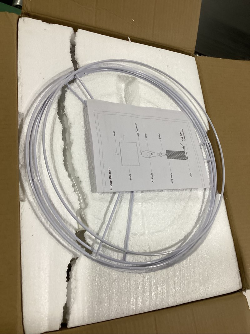 Condition photo showing Good Condition for BZZMMB White Table Lamps Set of 2, 28" Ceramic Lamps for Living Room with USB C+A Ports, Touch Lamps for Nightstand, 2 Bulbs Included 27.7"White+Bulbs