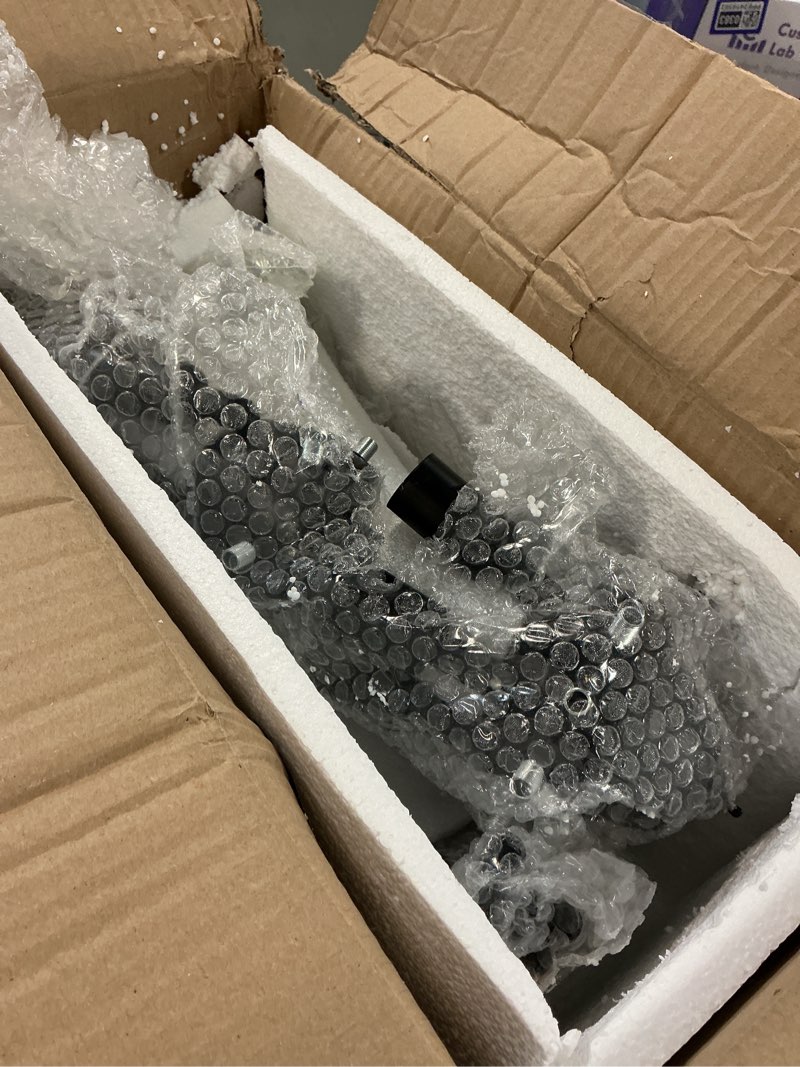 Condition photo showing As Is for Ganeed Crystal Chandeliers,Vintage 8 Lights Pendant Light,K9 Clear Crystal Chandelier Lighting Fixtures,Ceiling Light for Living Room Bedroom Restaurant Porch Hallway (Black)