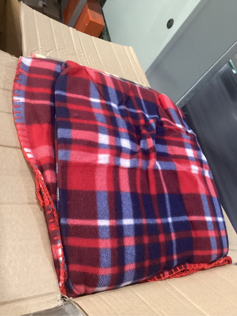 Condition photo showing Good Condition for Newwiee 15 Pcs Buffalo Plaid Christmas Blanket Bulk Soft Plush Plaid Double Sided Check Pattern Cozy Decorative Blanket for Bed Couch Sofa Office 50 x 60 Inches