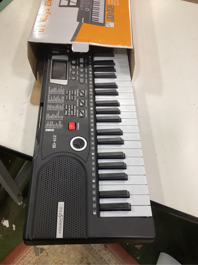 Condition photo showing As Is for 61 Key Keyboard Piano, Portable Electronic Keyboard Piano for Beginners with Speakers, Microphone, Sheet Music Stand, 100 Voices, 100 Rhythms, Digital Music Keyboard for Teen - 1