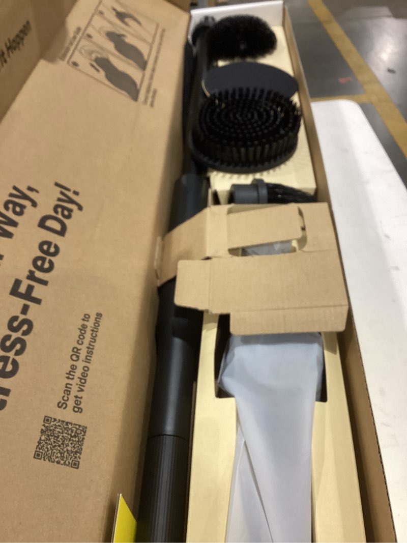 Condition photo showing Good Condition for hoto flexi™ cordless electric spin scrubber, adjustable angle, extendable handle, smart display, ipx7 waterproof, powerful cleaning scrubber with 8 replaceable brush heads, for bathtub, bathroom, tile