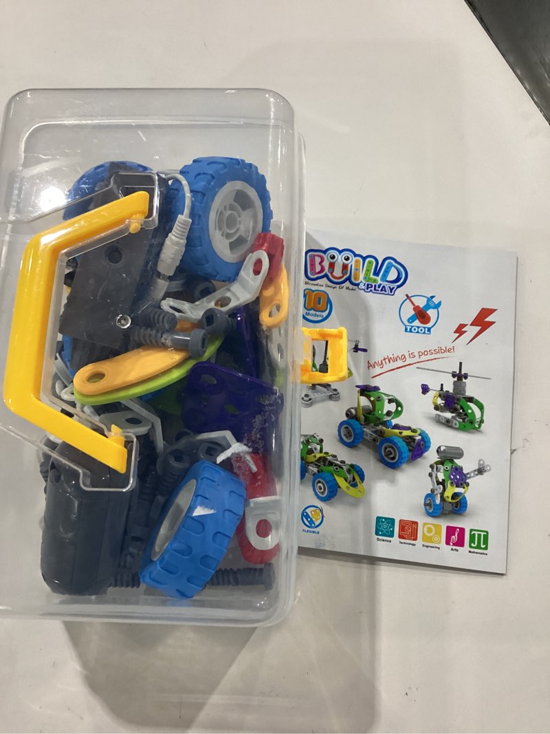 Condition photo showing As Is for 10 in 1 Electric STEM Toys for 5 6 7 8 9+ Year Old Boy Girl Birthday Gifts Educational Building Toys for Kids Ages 4-8 5-7 8-12 Stem Activities Construction Toy for Boys 6-8 8-10 Valentine Idea Gift Electric(10 in 1)