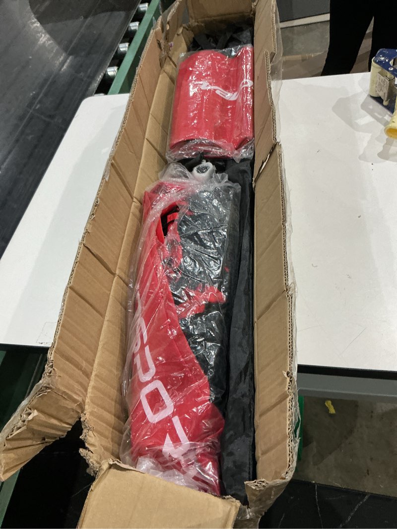 Condition photo showing Good Condition for vavosport 7x7' baseball net set - portable softball & baseball net, batting tee, ball caddy, strike zone, training equipment for youth practice red
