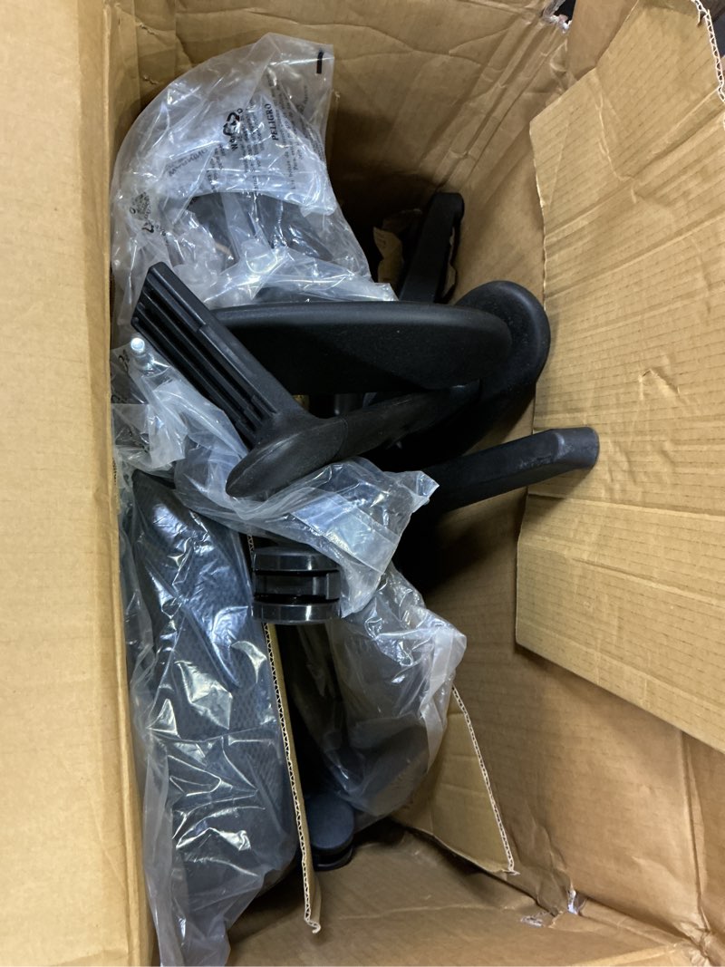 Condition photo showing As Is for Space Seating 55 Series Professional Dark Air Grid Back Adjustable Office Desk Chair with Built-in Lumbar Support, Black Contemporary