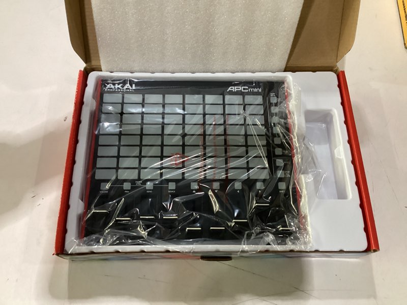 Condition photo showing New/Like New for Akai Professional APC Mini MK2 - USB MIDI Pad Controller for Clip Launching with Ableton Live Lite, 64 RGB Pads, Drum and Note Mode and MIDI Mixer