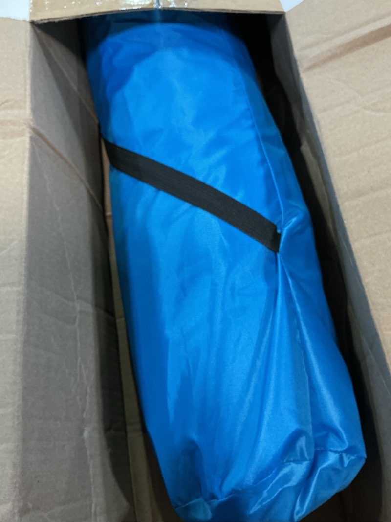 Condition photo showing Good Condition for whitefang deluxe pop up beach tent sun shade shelter for 3-4/5-6 person, uv protection, extendable floor with 3 ventilating windows plus carrying bag, stakes, and guy lines solid blue x-large