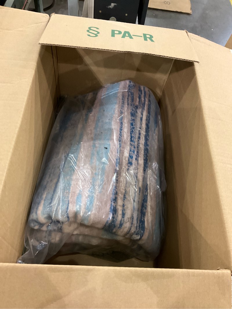 Condition photo showing Good Condition for Modern Abstract Runner Rug 2.6x10, Blue Washable Long Kitchen Runner Non-Slip Soft Hallway Rug Runner Thin Print Faux Wool Carpet for Entryway Bedroom Laundry Room Indoor Home Decor 2'7" x 10' (Runner) Blue Aqua/Beige Taupe Multi