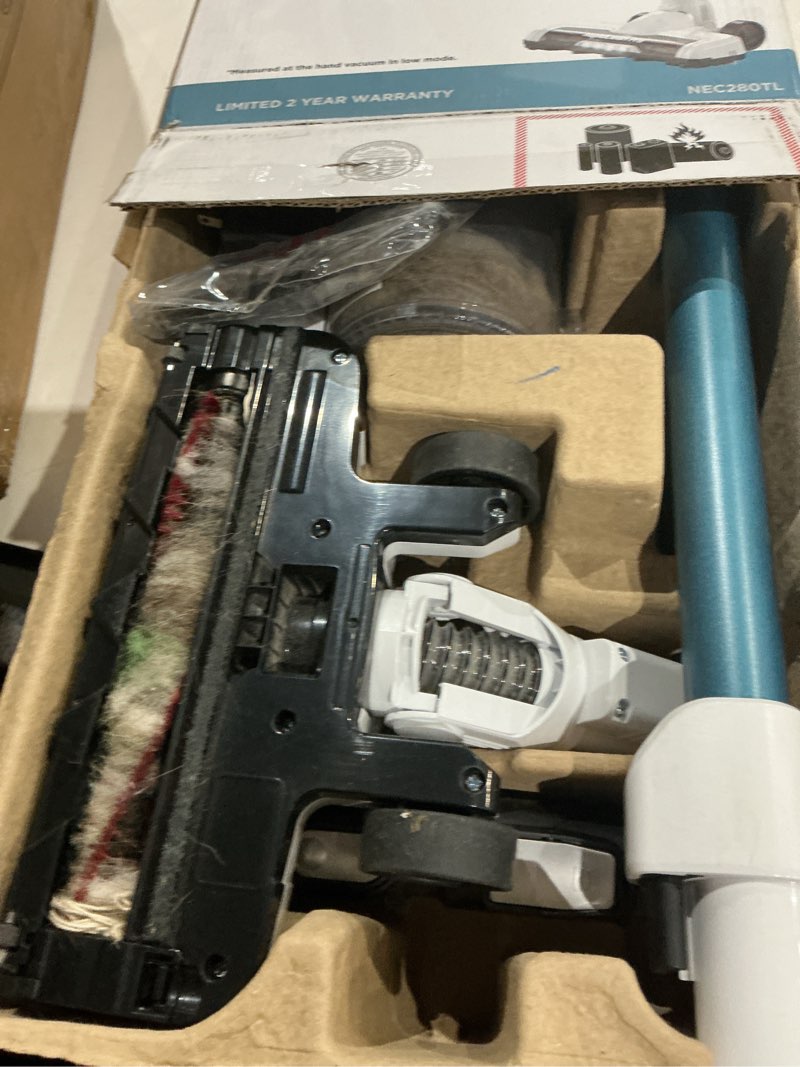 Condition photo showing As Is for Eureka RapidClean Pro NEC280TL Cordless Stick Vacuum Cleaner – Lightweight 5.3 lbs, 40-Min Runtime, LED Headlights, 3 Power Modes, Ideal for Pet Hair, Hard Floors & Carpets