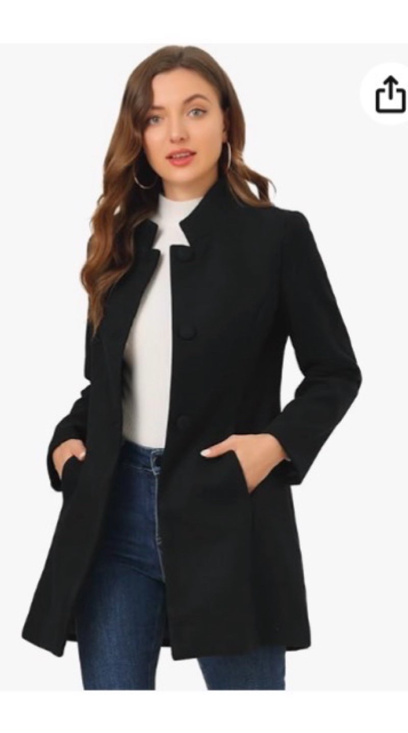 IDEALSANXUN Long Wool Coats for Women 2025 Peacoat Double Breasted Trench Coats Fall Fashion Outfits