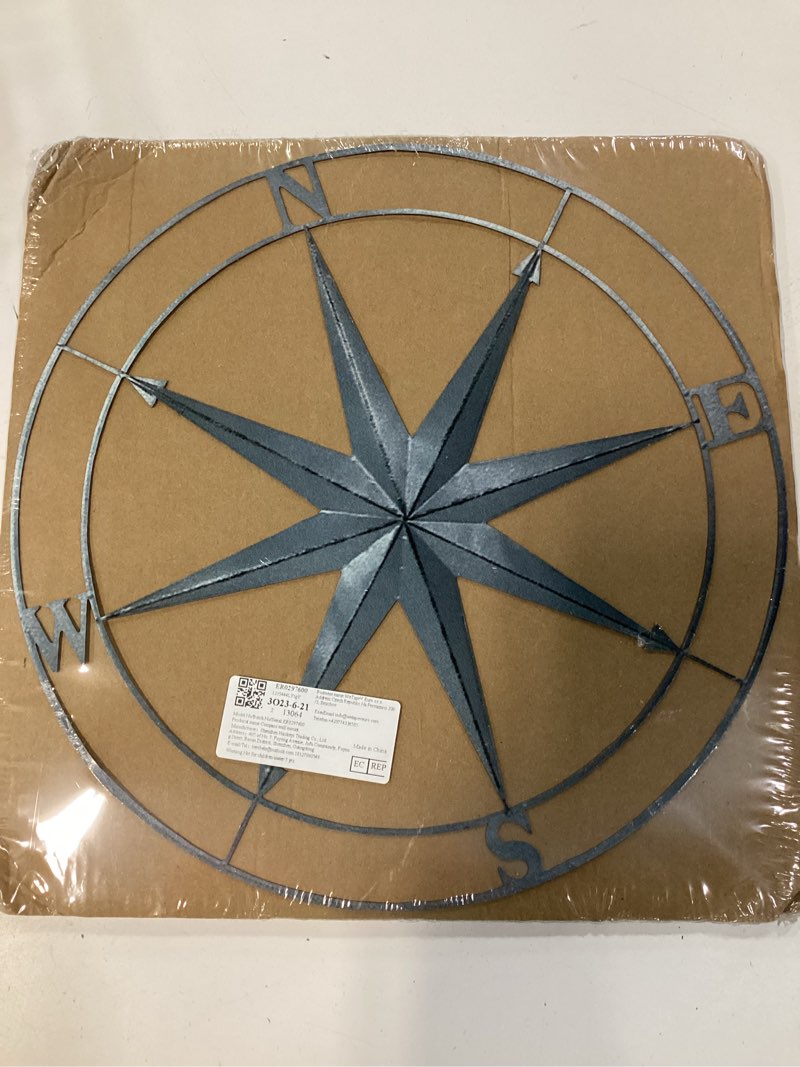 Condition photo showing New/Like New for similar compass wall decor,nautical wall sculpture hanging art for farmhouse indoor or outdoor sig