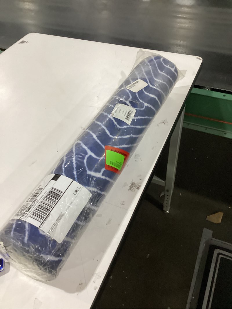 Condition photo showing New/Like New for Linon Home Decor Products The Anywhere Washable Rug Varishna Blue & Ivory 2' X 8' Runner Rug