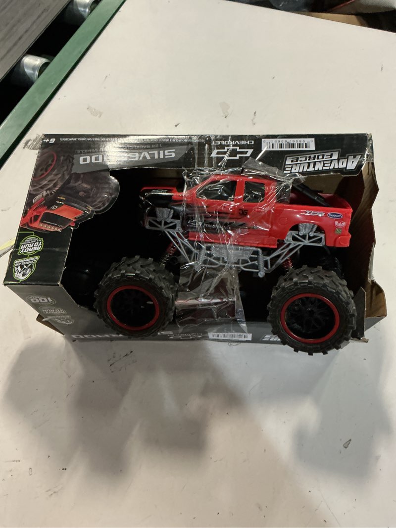 Condition photo showing As Is for adventure force chevrolet silverado scale rc monster truck