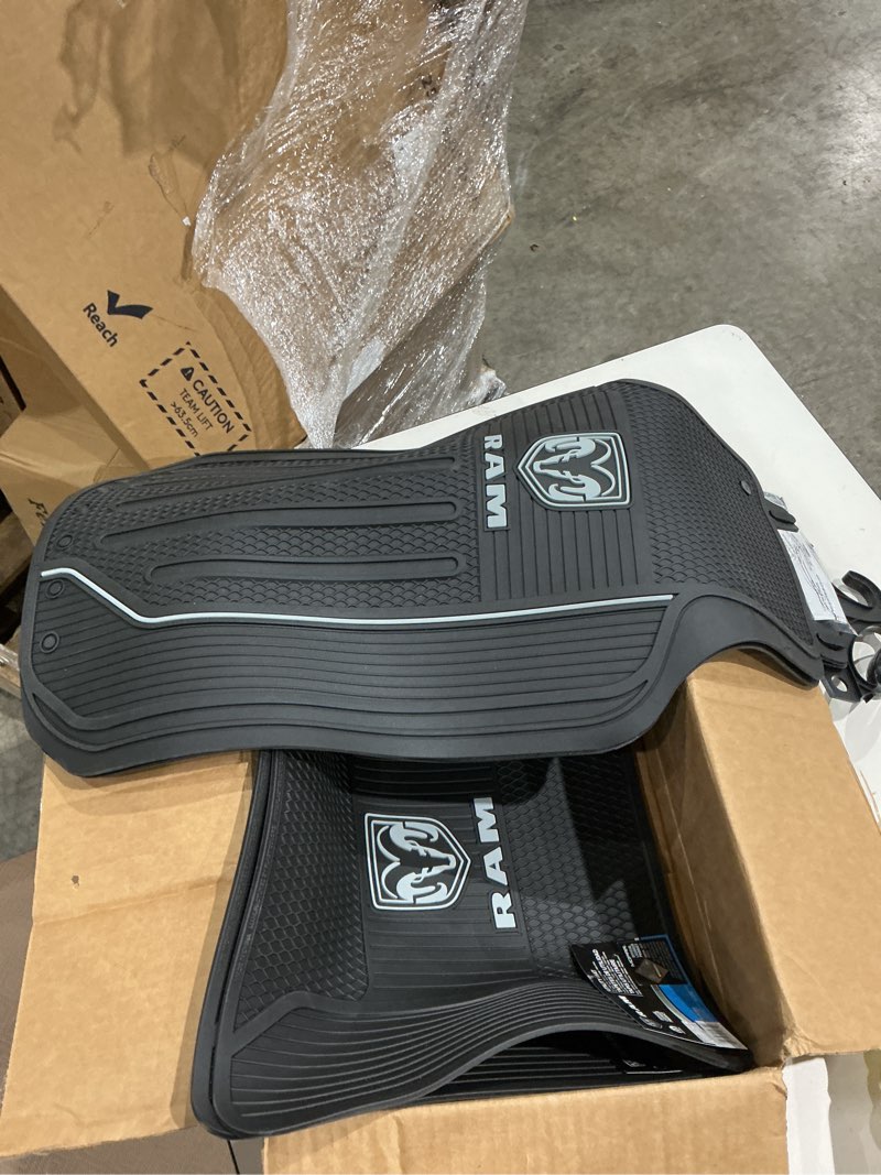 Condition photo showing Good Condition for plasticolor 008854z04 4pc ram elite series gray logo floor mats