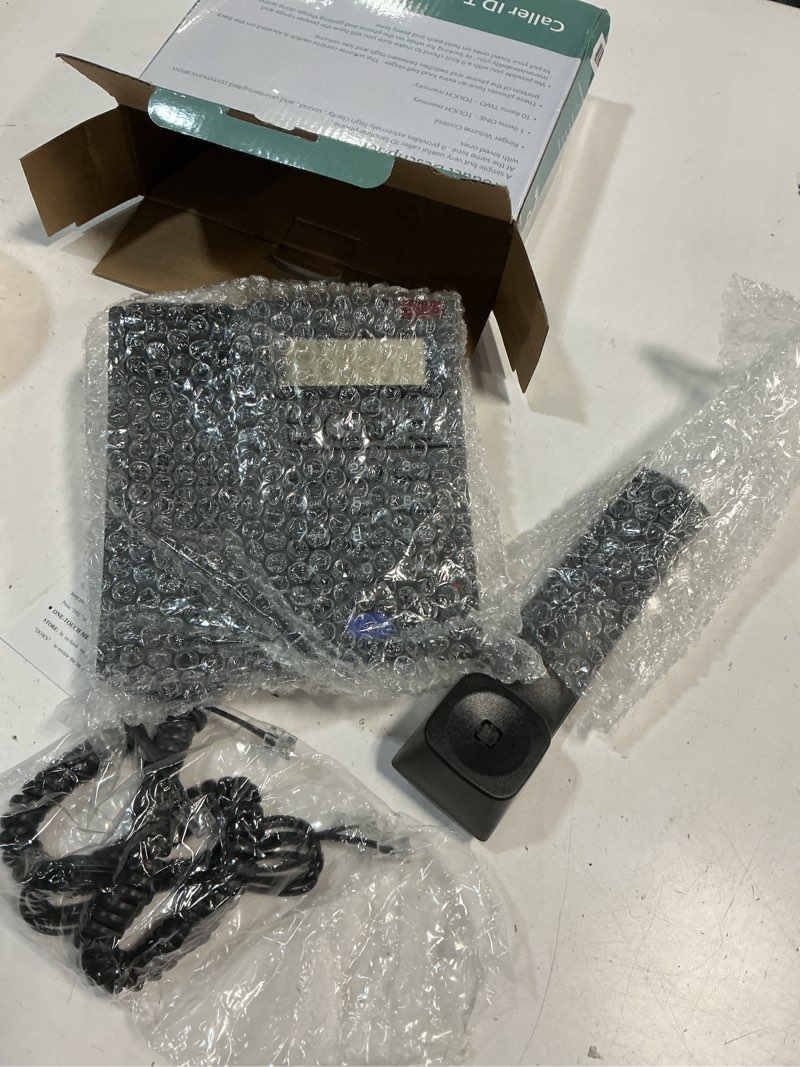 Condition photo showing New/Like New for sangyn corded landline telephone with caller id, loud ringer home phone with speaker, redial & speed dial, analog desk phone with adjustable ringer volume for home office