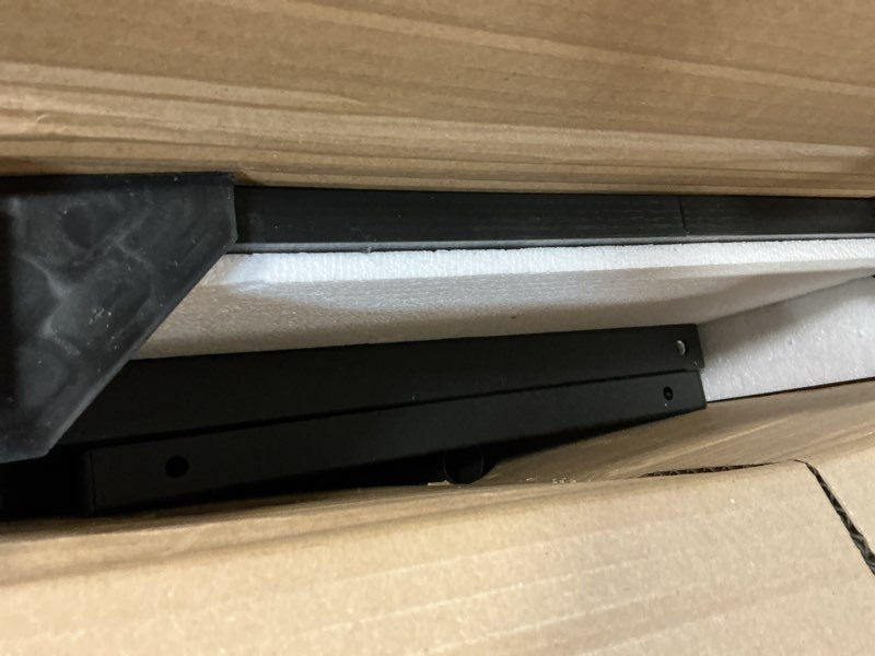 Condition photo showing As Is for Standing Desk Adjustable Height, Mobile Stand Up Desks with Wheels Small Computer Desk Rolling Desk, Portable Laptop Desk Black Standing Table Sit Stand Home Office Desks 16"x31.5" Height 27"-43.5"