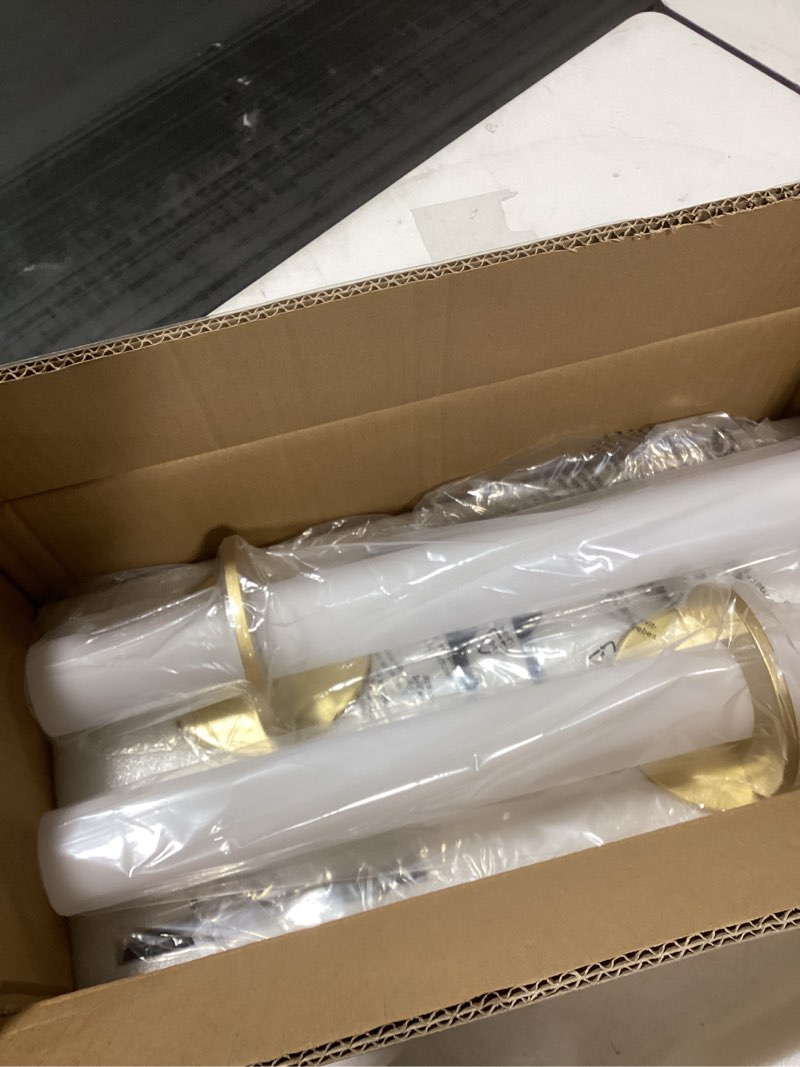 Condition photo showing New/Like New for Gold Battery Operated Sconce Set of 2, Rechargeable Wireless Wall Lights with Remote Control,Dimmable,3000K-6000K,360° Rotation, Cordless Lighting for Living Room,Bedroom,Hallway,18 Inch