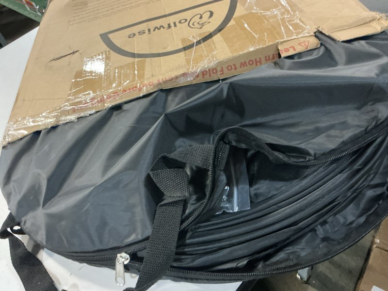 Condition photo showing Good Condition for wolfwise pop up shower tent, portable instant changing tent with ventilation window & carry bag, privacy bathroom toilet for beach, camping & outdoor, width 40 ", height 75 ", black black standard: 39.4" x 39.4" x 74.8"