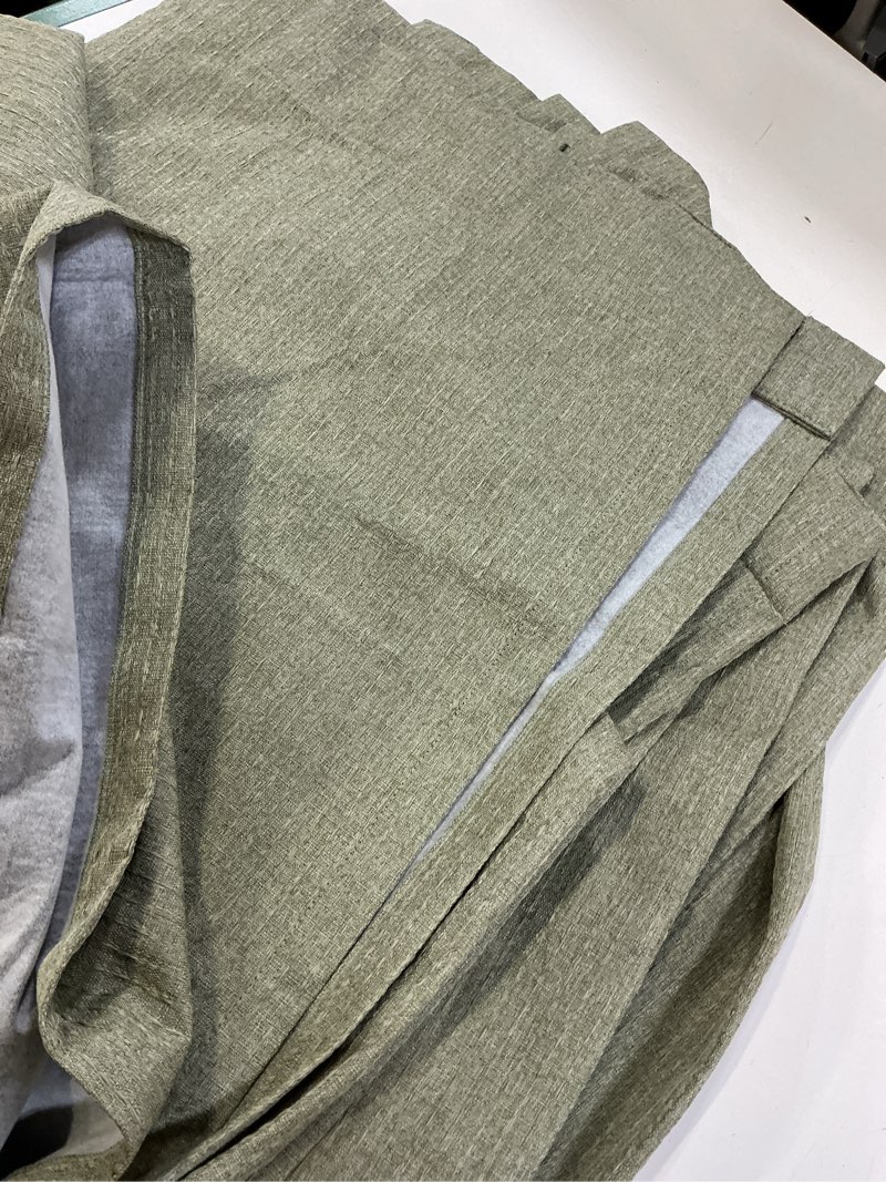 Condition photo showing Good Condition for sun zero vance 2-piece magnetic closure 100% blackout back tab curtain panel pair,36 \"x84\", sage green
