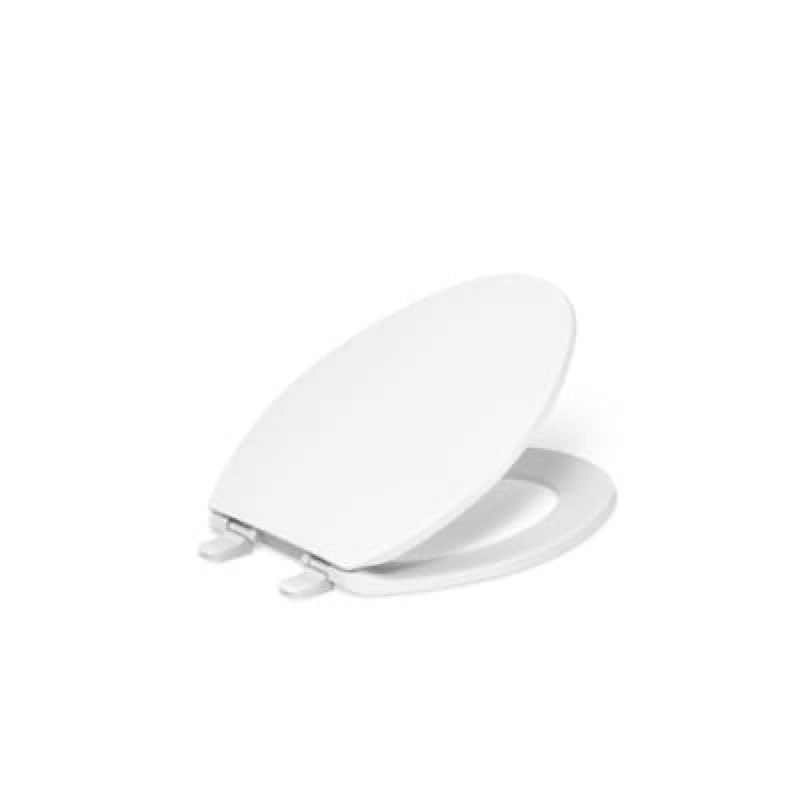 kohler brevia plastic white elongated soft close toilet seat