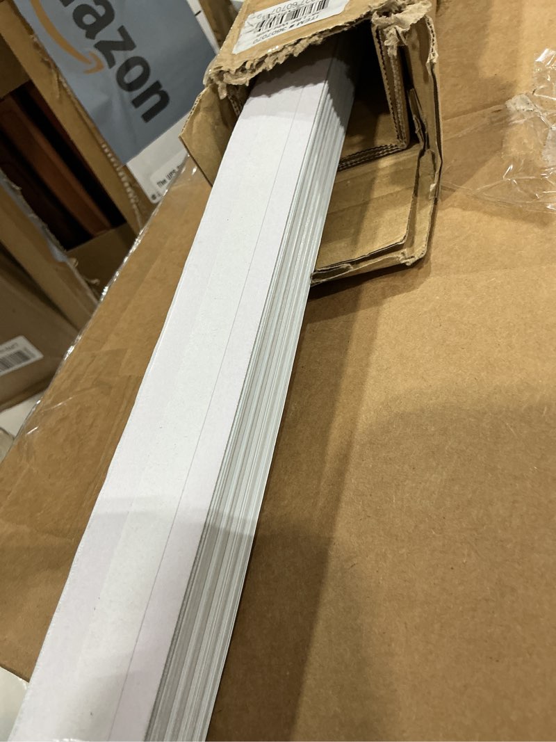 Condition photo showing As Is for redi shade no tools original arch light blocking pleated fabric shade white, 72" w x 36" h white light blocking pleated