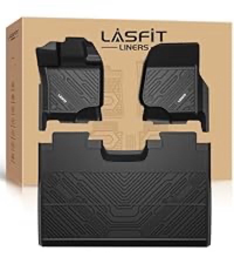 lasfit floor mats for ford f-150 2015-2026 | f150 lightning 2022-2025 supercrew (rear w/o fold flat 