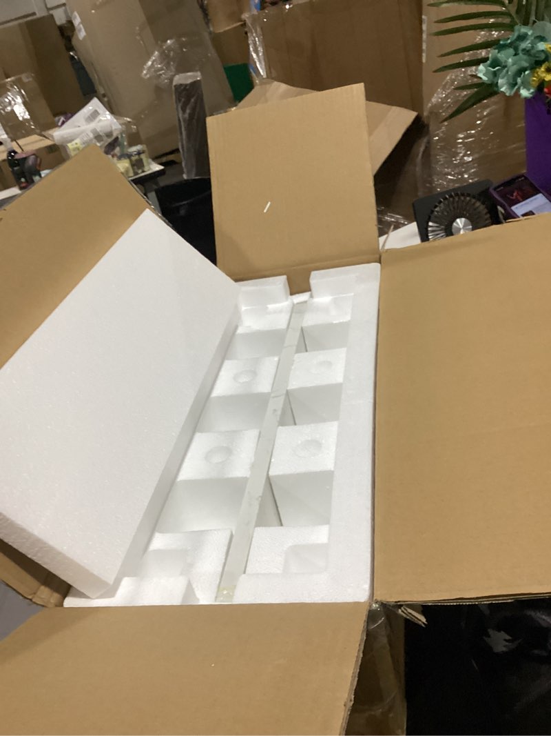 Condition photo showing As Is for 21 in. w x 4 in. h engineered stone sidesplash for bathroom vanity sink top in carrara white carrara white 21"x4" sidesplash