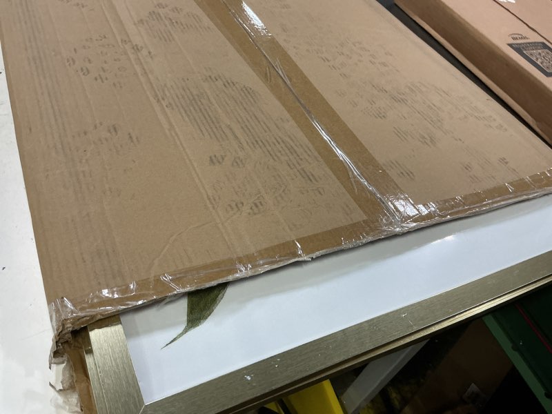 Condition photo showing Good Condition for wood 24x36 poster frame gold, ornate natural 36x24in picture photo frame, modern golden 24 x 36inch gallery wall frame with hd plexiglass, horizontal vertical wall mounting display 1pcs gold 24x36