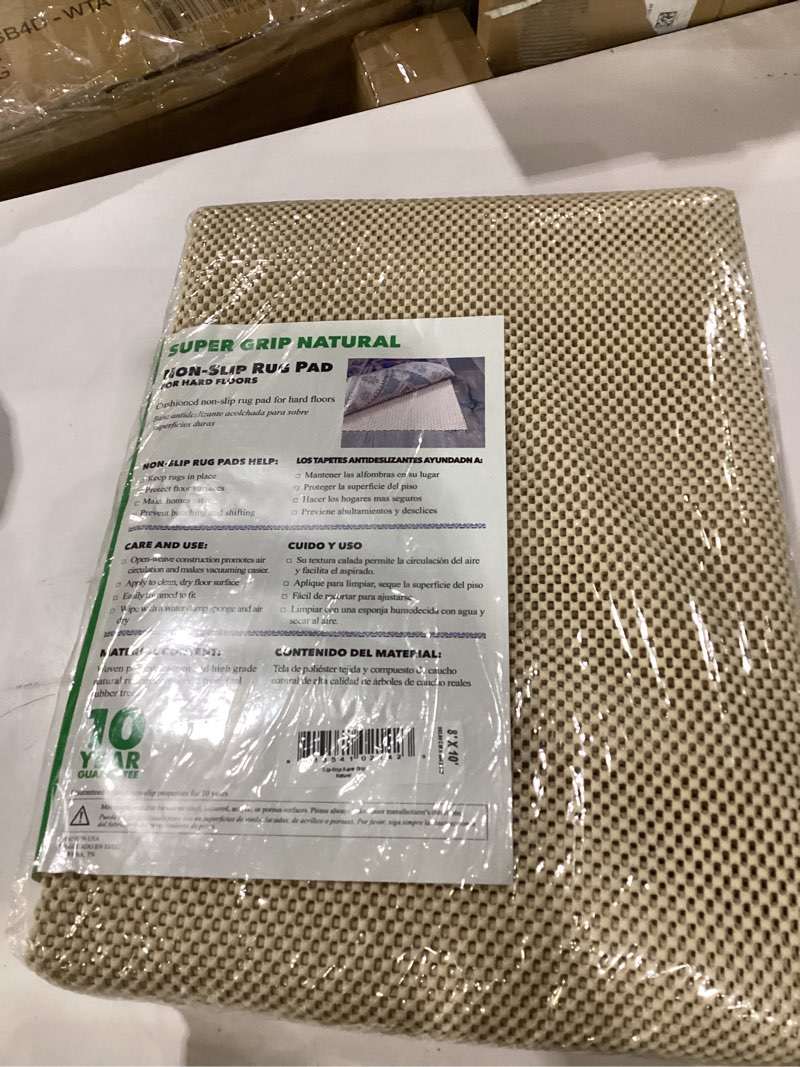 Condition photo showing Good Condition for slip-stop super grip, 8 x 10 ft, cushioned non-slip rug pad for area rugs and runner rugs, rug pad for hardwood floors 8' x 10' (rectangular) super grip