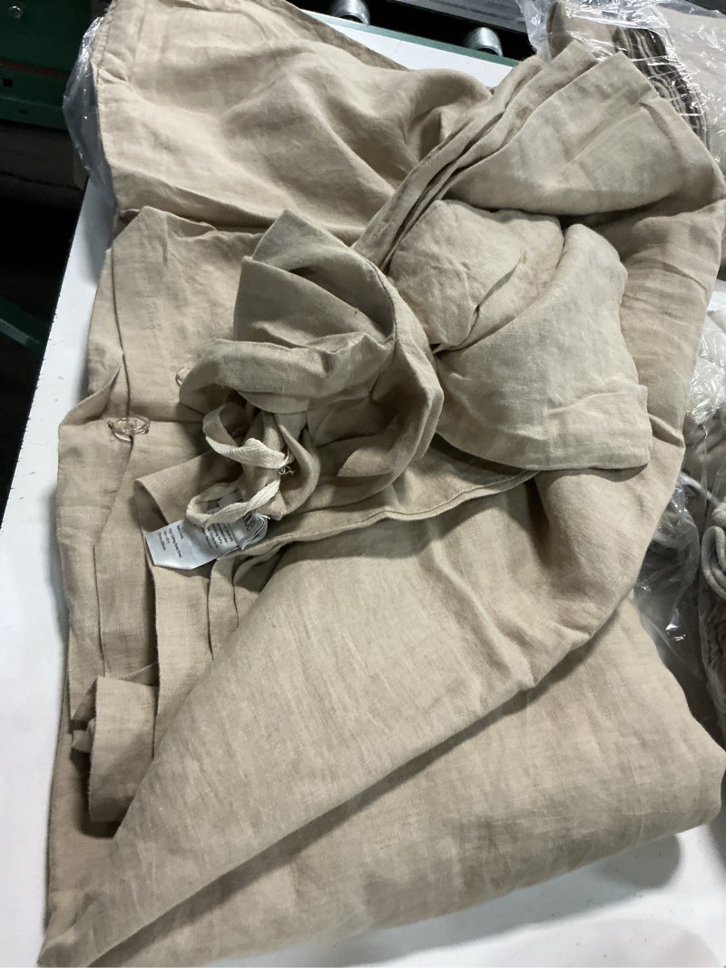 Condition photo showing Good Condition for european linen duvet cover solid: toffee size: king/cal king set: without sham set