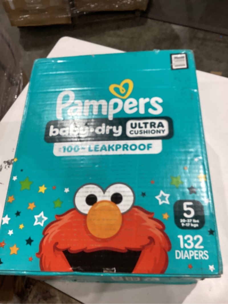Condition photo showing New/Like New for pampers diapers - baby dry - size 5, 132 count, absorbent disposable infant diaper (packaging may vary) size 5 132