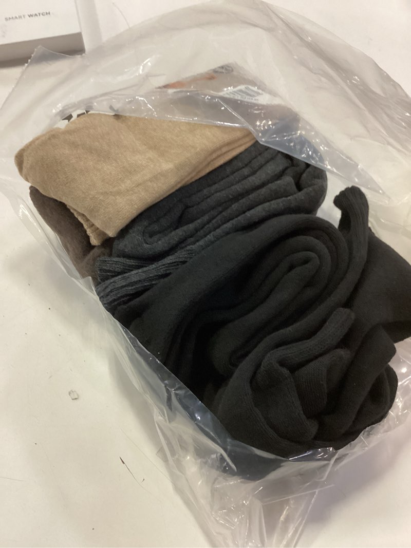 Condition photo showing Good Condition for we fleece 5 Pairs Warm Knee High Socks for Women-Thermal Cotton Socks for Hiking,Work,Winter,Gifts One Size 5pack Black/Grey/Brown/Beige/Black