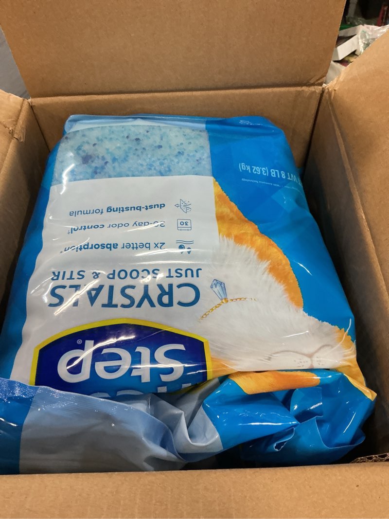 Condition photo showing New/Like New for Fresh Step Crystals, Premium Cat Litter, Scented, 8 Pounds, Pack of 2 (Package May Vary) Unscented Original Crystals, 16 lb