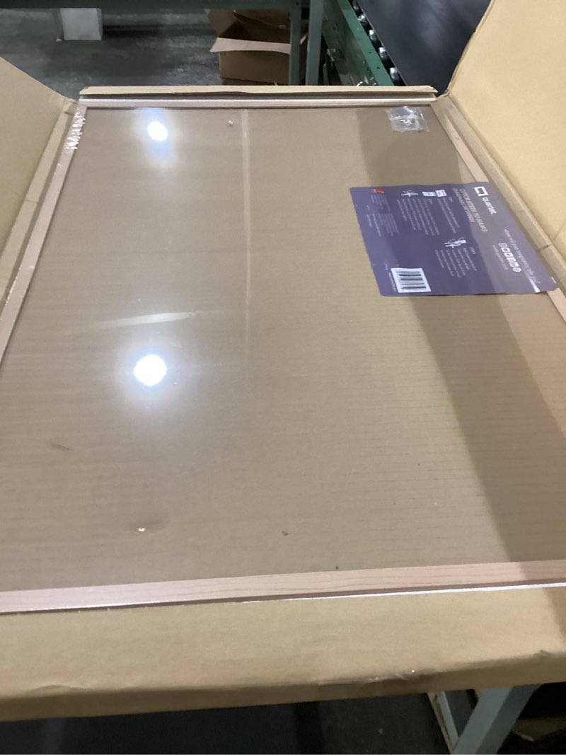 Condition photo showing New/Like New for Quartet Cork Board Bulletin Board, 23" x 35" Framed Corkboard, Oak Frame, Decorative Hanging Pin Board, Perfect for Office & Home Decor, Home School Message Board or Vision Board (35-380352)