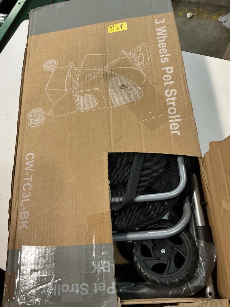 Condition photo showing New/Like New for sweetcrispy pet stroller for dogs and cats | foldable, lightweight, and durable | ideal for small to medium pets | includes storage basket and cup holders