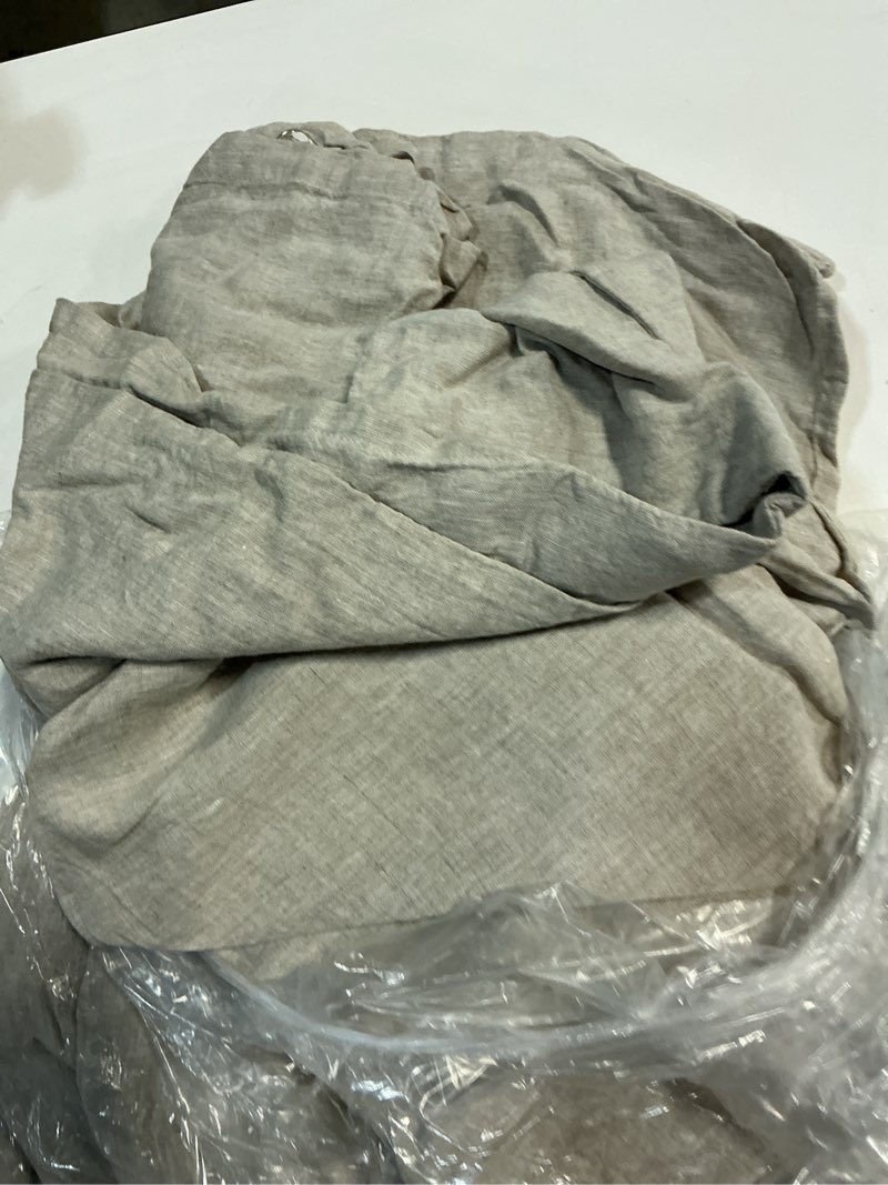 Condition photo showing As Is for quince european linen chambray duvet cover, full/queen, natural chambray