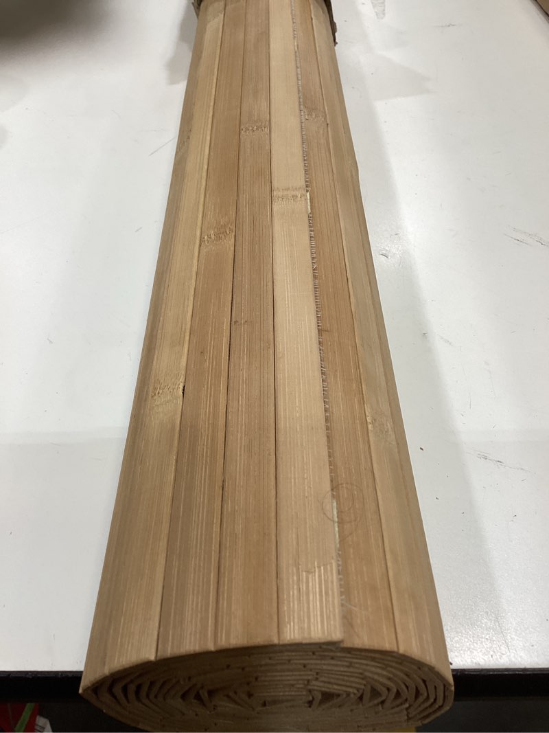Condition photo showing Good Condition for 48" w x 96" l bamboo wall panel for interior wall decor wood panels for wall pole wrap wood roll for living room, bedroom, kitchen (carbonized)