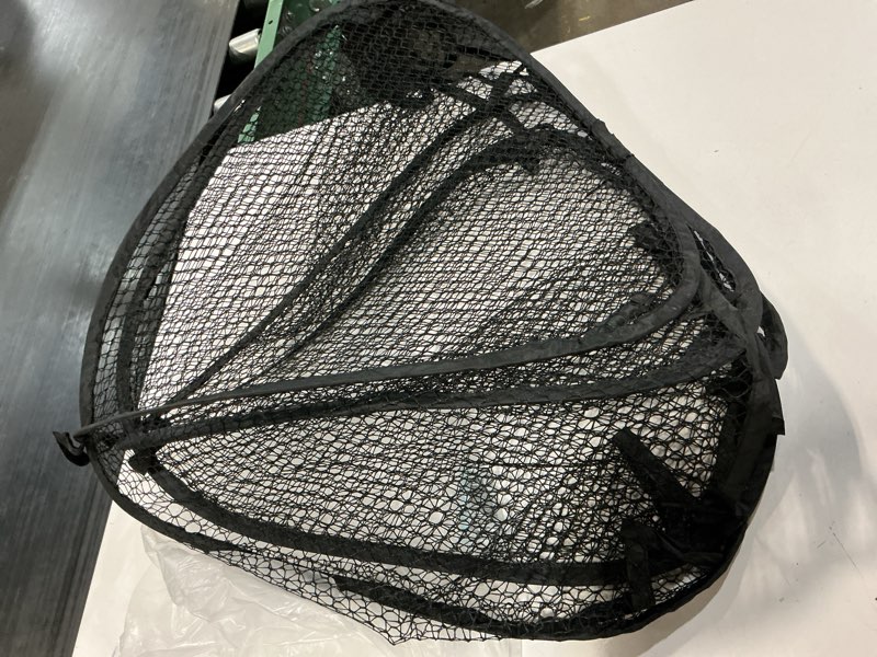 Condition photo showing As Is for pop-up mesh plant cover tent, 22 x 22 x 22 inch garden net cage guard cover, plant protector enclosure