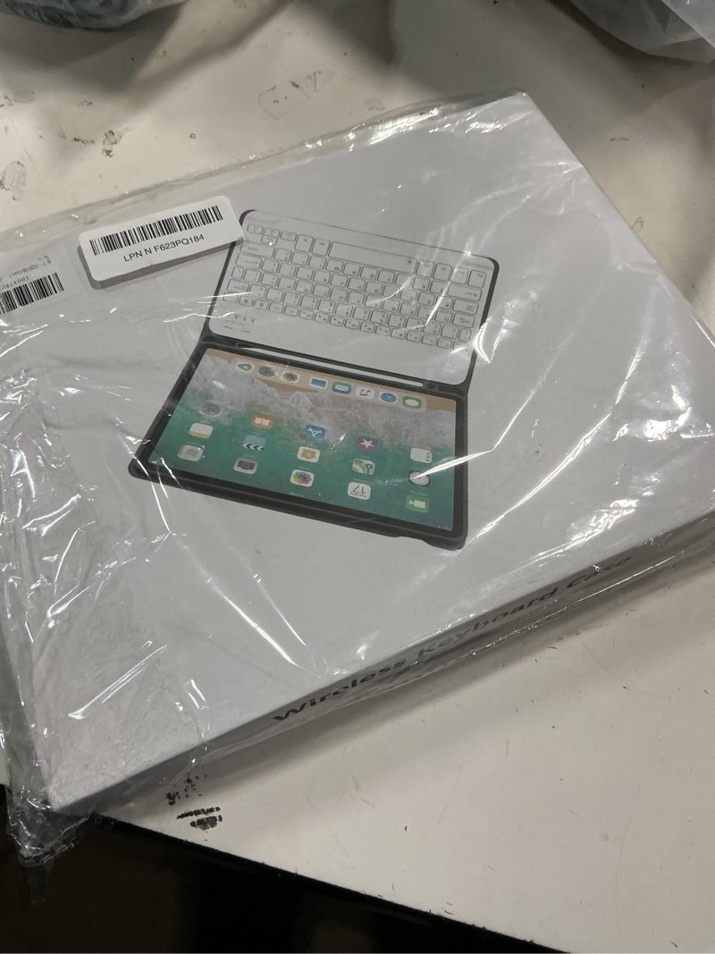 Condition photo showing New/Like New for keyboard case for ipad air 11 inch m4/m3/m2 & air 5th/4th gen | wireless detachable keyboard with pencil holder & auto sleep/wake,multi-angle stand, cream white