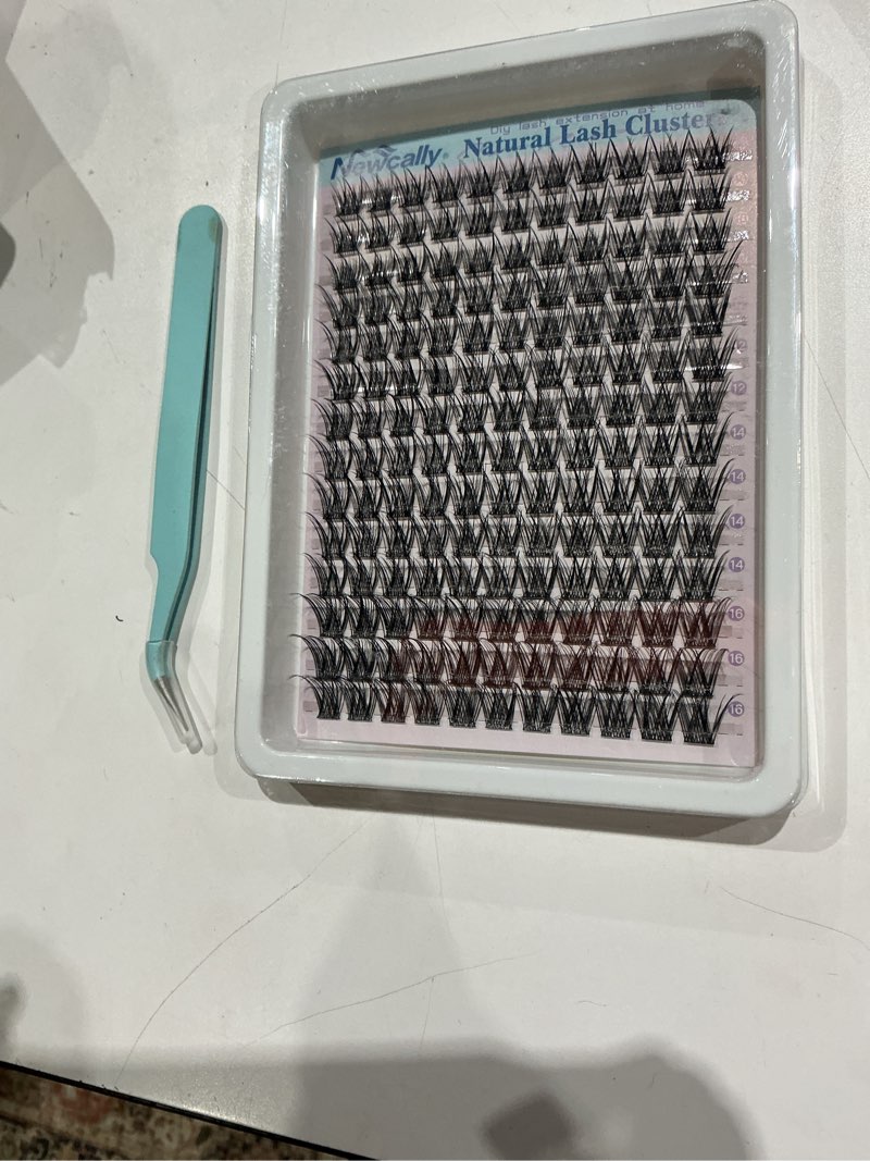Condition photo showing Good Condition for incomplete lash clusters kit wispy natural cluster eyelash extension kit diy lash extension kit c-curly 10-16mm eyelash clusters volume individual lashes kit by newcally e-wispy