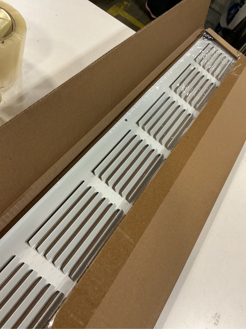 Condition photo showing Good Condition for Steel Return Air Grill,Return Air Vent Cover (Duct Opening) Cold Air Return Vent Cover for Wall or Ceiling, Outside Dimensions (30"W x 6"H Duct Opening)