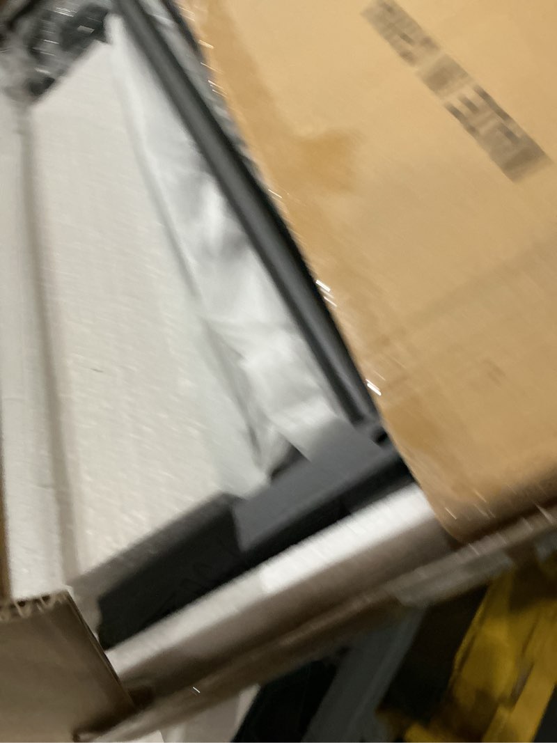 Condition photo showing As Is for small standing desk adjustable height, mobile stand up desk with wheels, 32 inch portable rolling desks for walking pad treadmill rusitc rustic