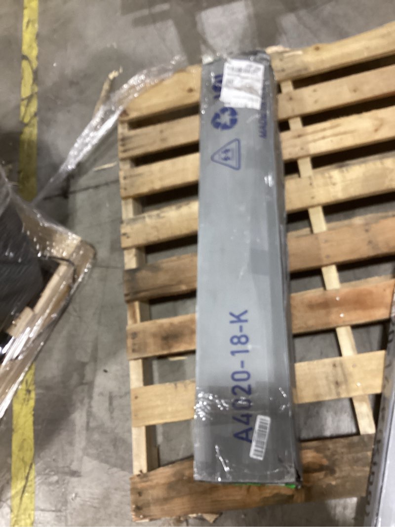 Condition photo showing New/Like New for 18 Inch King Size Bed Frame, 3500Lbs Heavy Duty Metal Platform with Round Corner Legs Mattress Slide Stopper, Steel Slat Support No Box Spring Needed, Noise Free, Non-Slip, Easy Assembly King 18 Inch