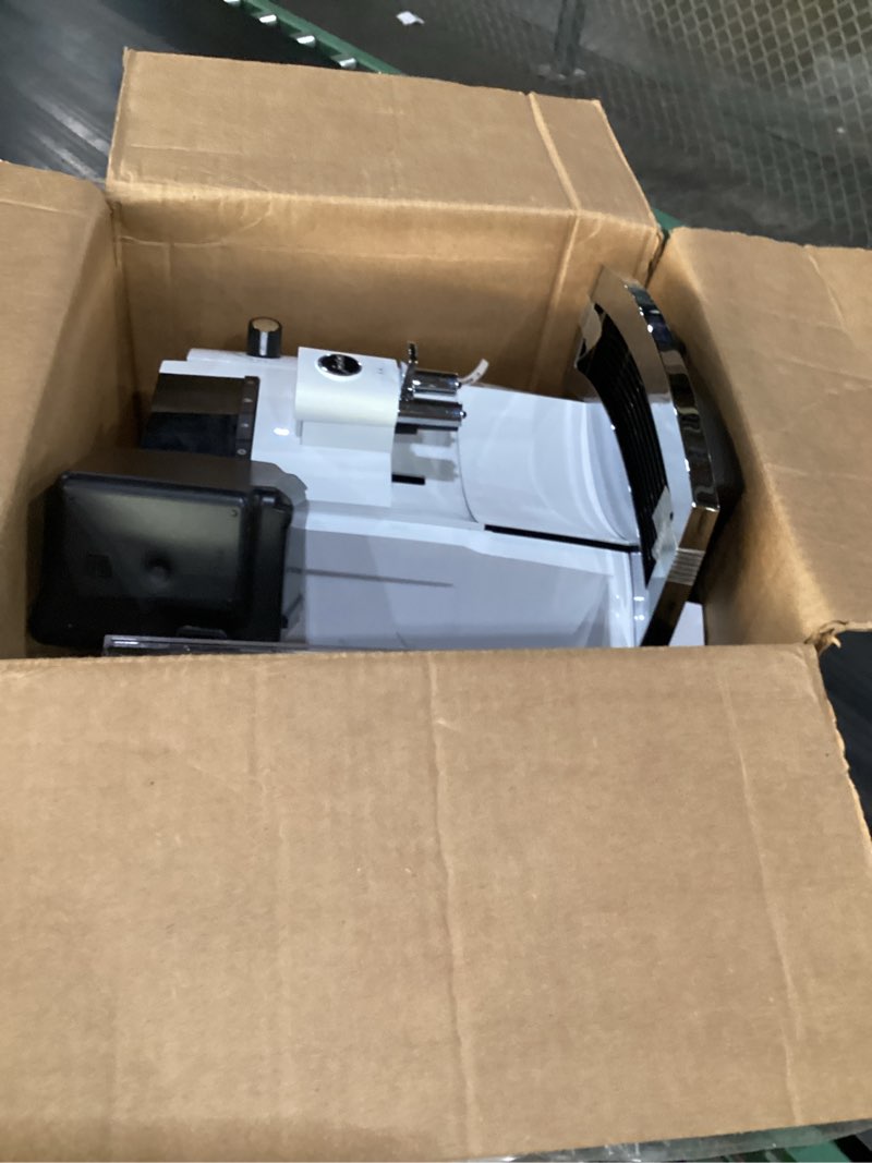 Condition photo showing As Is for jura e4 piano white automatic coffee machine
