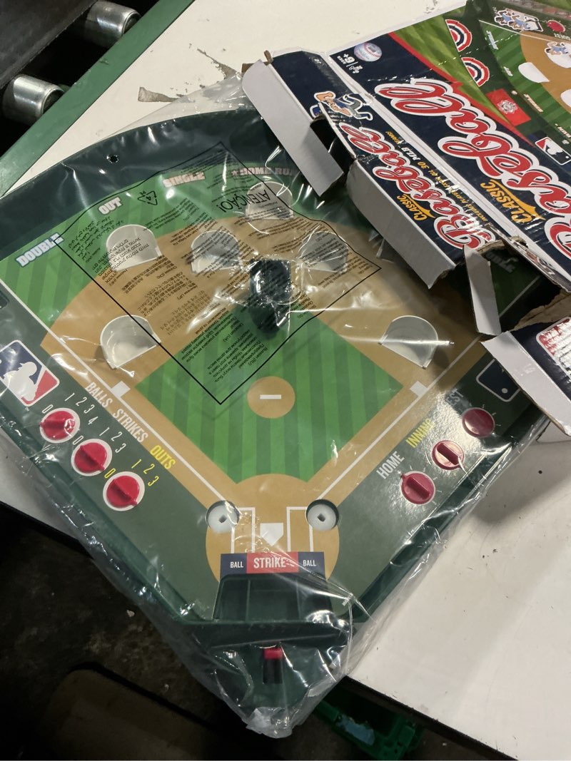 Condition photo showing New/Like New for mlb classic baseball board game: educational focus on numbers & fine motor skills, includes board, figures & instructions