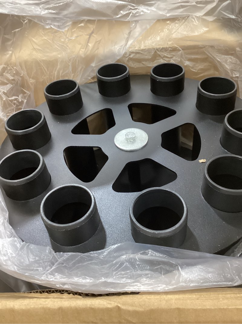 Condition photo showing Good Condition for everymate vertical barbell holder : rotatable barbell holder floor stand, heavy duty barbell rack stand fit 2-inch olympic bars, curl bars, triceps bars home gym organizer barbell storage a:rotatable barbell holder