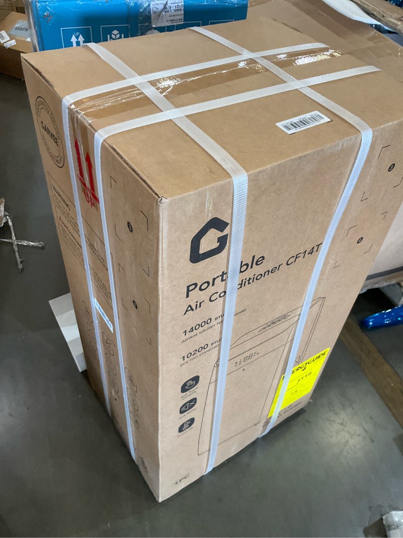 Condition photo showing New/Like New for 14000 btu portable air conditioner, portable ac/air conditioner w/two control options,folllow me function,fast cooling up to 750 sq.ft, 3-in-1, digital display,24 hrs timer for home,office,dorms