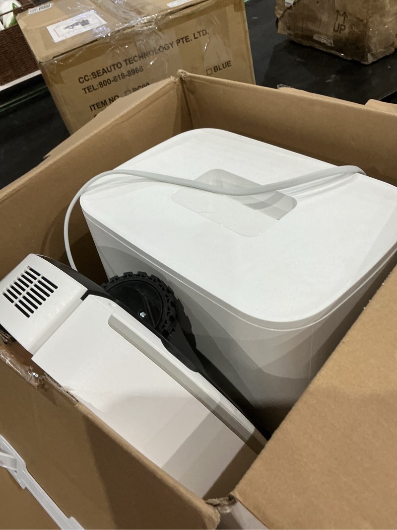 Condition photo showing As Is for dreame d20 air plus robot vac and mop combo with 20,000pa suction, anti-tangling tech, auto-emptying dock, deep carpet cleaning and smart navigation white white d20 air plus