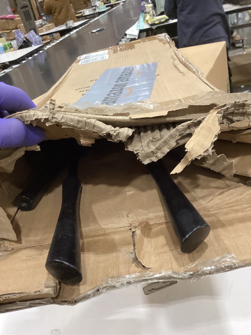 Condition photo showing As Is for Lichamp Fireplace Tools Set, 5-Pieces Indoor Outdoor Sturdy Fire Place Poker Sets with Modern Handle, FTS15BK