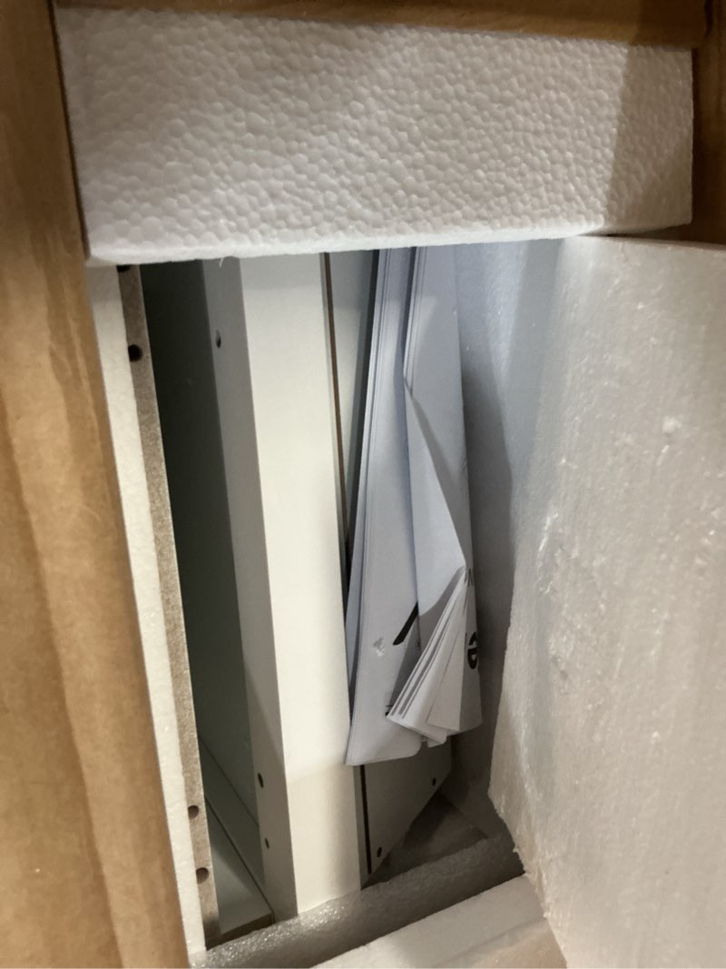 Condition photo showing New/Like New for huuger 23.6 inch night stand with charger station and usb-c port, 3 drawer nightstand, larger wider bedside table, modern side end table, for bedroom, white nightstand white 1